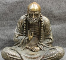 YM-estatua de bronce para China Budismo, estatua de budismo, Arhat, Seat, Damo Bodhidharma, Dharma, 318, 12" 2024 - compra barato