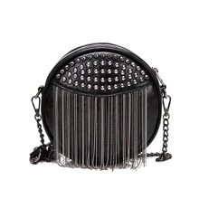 2019 fashion simple round bag women's designer handbag high quality PU leather single shoulder diagonal straddle bag qq425 2024 - buy cheap