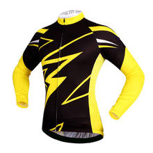 Pro Team 2021 Winter Thermal Fleece Jersey Cycling Clothing Long Sleeve Cycling Jersey Ropa Ciclismo Yellow Lightning  XXS-5XL 2024 - buy cheap
