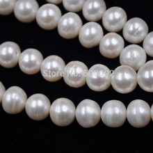 wholesale 1 strand 11-12mm white real freshwater pearl string Q20408 2024 - buy cheap