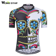 Weimostar-camiseta para ciclismo com caveira, branca, preta, 2018, roupa para andar de bicicleta, mtb, verão, roupa para ciclismo 2024 - compre barato