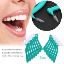 15pcs L Shape Tooth Interdental Brush Oral Care Cleaning Orthodontic Brush 1.0-1.2 Green Adults Oral Hygiene Tools Accessories 2024 - buy cheap