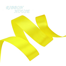 Cinta de satén de una sola cara para decoración, cinta de 1 "y 25mm, color amarillo, para regalo de Navidad, 25 yardas/rollo 2024 - compra barato