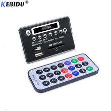 KEBIDU-reproductor MP3 con Bluetooth para coche, Radio FM, Aux, USB integrado, Módulo de placa decodificadora de MP3 manos libres, mando a distancia 2024 - compra barato