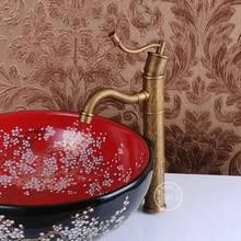 becola Brand Design bathroom tap  deck mounted antique brass faucet single handle antique basin faucets GZ-8001 2024 - buy cheap