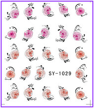Bolsas de manicura de flores con purpurina, BOJERS dulces de invierno, SY1029-1034, 6 pack/lote 2024 - compra barato