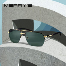 MERRYS DESIGN Men Classic Sunglasses Rectangle Rimless Luxury Brand Polarized Sun glasses Male Eyewear UV400 Protection S8163 2024 - buy cheap
