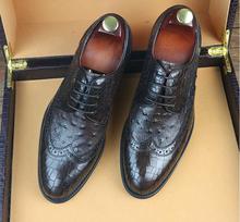 Туфли мужские классические, натуральная кожа, со складками, в клетку, повседневные оксфорды, на шнуровке, свадебные туфли, ручная работа 2024 - купить недорого