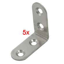 New 5 Pcs 1 3/5" x 1 3/5" Metal Corner Brace Angle Bracket Fasteners 2024 - buy cheap