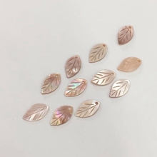 9*16MM 16Pcs 100% Natural Pink Sea Shell Leaf Shape Charms Beads Jewelry Bead 2024 - buy cheap