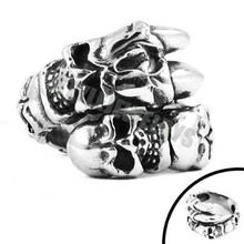 Cool Claw Skull Biker Ring Stainless Steel Jewelry Gothic Vintage Motor Biker Men Ring SWR0366B 2024 - buy cheap