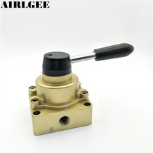 HV-02 1/4"PT Direct Action 3 Position 2 Way Pneumatic Hand Lever Turn Valve 2024 - buy cheap