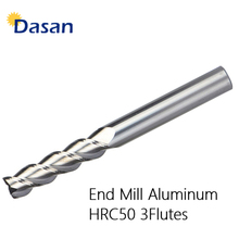 Carbide End Mill 8mm 10mm Aluminum 1pcs HRC50 3Flutes Standard Long Carbide Straight Shank Endmills CNC Milling Cutter Tool 2024 - buy cheap