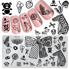 WUF 1 PC Mixed Butterfly Design Stainless Steel Nail Art Stamping Plates Rectangular Image Template DIY Manicure Stencils Tools 2024 - buy cheap