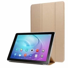 Для Huawei Mediapad T5 10,1 "кожаный Прозрачный складной чехол-подставка для Huawei Mediapad T5 10 AGS2-W09/L09/L03/W19 чехол + ручка 2024 - купить недорого