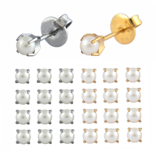 12pairs Prong Setting White Pearl Ear Stud Tragus Helix Cartilage Earrings Sterilized Studs Piercing Body Jewelry 2024 - buy cheap