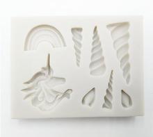 Cake Tools Unicorn Cloud Horn Ear Silicone Mold Decorating Cupcake Decorating Gumpaste Fondant Tool Mould DIY 2024 - buy cheap