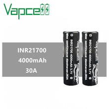 Аккумуляторная батарея VAPCELL INR21700, 4000 мАч, 21700, 30 А, 3,7 в, 2 шт. 2024 - купить недорого