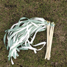 Hot Selling 50pcs/lot white and green Wedding Wands  With Bell  For Wedding Decoration 2024 - buy cheap