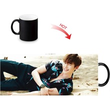 Lee Jong Suk-tazas sensibles a las reactivas, Taza de cerámica de Color blanco y negro, porcelana, taza de café o té, 12oz 2024 - compra barato