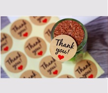 120pcs Thank You Round Kraft Sticker DIY Cookie/Cake/Party Gift Package Stickers Sweets Party Seal Sticker 35mm High quality 2024 - buy cheap