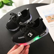 Toddler & Children LED Shoes Breathable Fashion Lace-up Kids Sneakers Sports Casual For Boys & Girls Eur Size 21-30 2024 - buy cheap