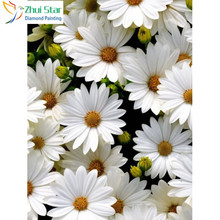 Zhui Star 5D DIY full Square drill Diamond painting Cross stitch Daisy flowers Diamond embroidery Mosaic decor 2024 - buy cheap