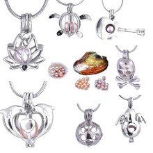 1 Set Hot Sale Fashion Pearl Cage Pendant Silver Plated  New Style Jewelry Gifts For Women Children(Necklace+Oyster)P006 2024 - buy cheap