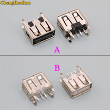 ChengHaoRan-conector hembra de 180 grados, conector USB PCB, Conector de enchufe, conector USB, enchufe, 10 Uds. 2024 - compra barato