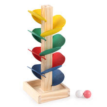 Children DIY Wooden Toys Colorful Building Blocks Tree Ball Run Track Toys Kids Wood Game Toy Learning Educational Toy 2024 - buy cheap