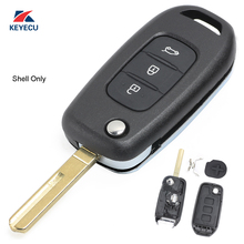KEYECU Replacement Flip Remote Key Shell Case Fob 3 Button for Renault Kadjar Koleos 2017 2024 - buy cheap
