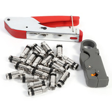 Kit de herramientas de compresión F RCA RG58, Conector de ajuste Coaxial, Cable Coaxial 2024 - compra barato