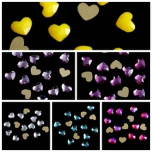 Piedras para uñas en forma de corazón diamantes de imitación de cristal de 6mm para decoraciones de Arte de uñas pegatinas planas para uñas DIY Art Charm Stones 2024 - compra barato