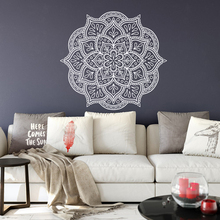 Nova grande mandala decalque quarto decoração da parede-flor mandala decalque-boho mandala decalque de parede boêmio quarto decoração-A12-013 2024 - compre barato