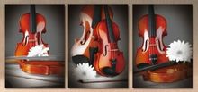 3 шт. азиатский современный ручная роспись картина маслом холст: скрипки картины (без рамки) 2024 - купить недорого