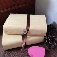 Creative Gift Wooden Box With Silk Ribbon For Photos Birthday Cards Box Home Storage Box Photo Album Box 6piece/Lot 15*10*4cm 2024 - buy cheap