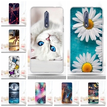 Caso de telefone para nokia 8 5.3 Polegada macio silicone tpu moda padrão pintura volta capas para nokia 8 caso capa para nokia 8 casos 2024 - compre barato