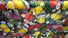 Tela de seda de morera pura de gasa, flores hechas con frutas, estampadas, ropa, camisa, decoración de ropa, pañuelo, 100% 2024 - compra barato