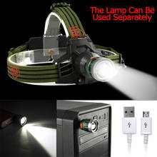 Zoomable 8000 LM Q5 LED Rechargeable USB Headlamp 18650 Headlight 3 Modes Flashlight Camping Torch Lamp +USB Cable HOT 2024 - buy cheap