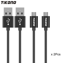 Tikono-Cable de carga rápida para teléfono móvil, cargador de datos Micro USB para Samsung, Xiaomi, Huawei, 2 unidades/lote 2024 - compra barato