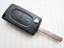 2 botões capa de chave remota para peugeot 307 206 com lâmina va2 (com localização da bateria) 2024 - compre barato