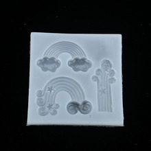 Doreen Box de Molde de resina de silicona para juegos de bricolaje, herramientas creativas de nube blanca arcoíris, 79mm(3 1/8 ") mm x 79 (3 1/8"), 1 unidad 2024 - compra barato