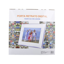 Porta-retrato digital hd multifuncional, álbum de fotos eletrônico, painel com espelho, música, vídeo, ebook, tempo, alarme 2024 - compre barato