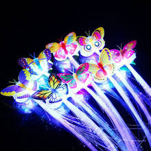 1 шт. горячая Распродажа цветные бабочки светящиеся косы для волос светящиеся игрушки детские игрушки для детей 2024 - купить недорого