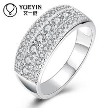 R784-8 Silver plated new design finger ring for lady wedding jewelry anillos mujer anel feminino engagement ring fashion jewelry 2024 - buy cheap