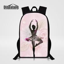 Cartoon Ballet Dancer Print Backpack for Teenage Girls 16 inch School Bag Women Rucksack Female Travel Bag Kids School Bookbag 2024 - buy cheap
