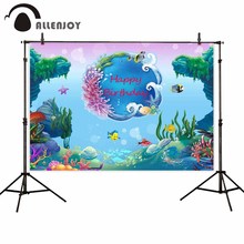 Allenjoy background for photo studio birthday seabed cartoon baby Marine romance photocall photobooth decor studio shoot prop 2024 - buy cheap