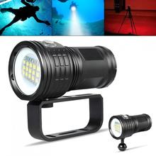 Linterna LED subacuática para fotografía/buceo, 500W, 5050, XML2, 6 x pe, R5, 6 x pe, azul, R5, 80m, QX27 2024 - compra barato