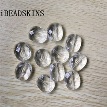 New arrival! 24x20mm 185pcs/lot Acrylic clear Faceted oval shape beads for jewelry necklace making(As shown)#4171 2024 - buy cheap