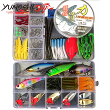 2020 new 166pcs/set Lure kit Fishing Lure Hard Bait Frog Bait Spoon bait Hook Grub Worm Soft Baits Hard lure fishing tackle 2024 - buy cheap